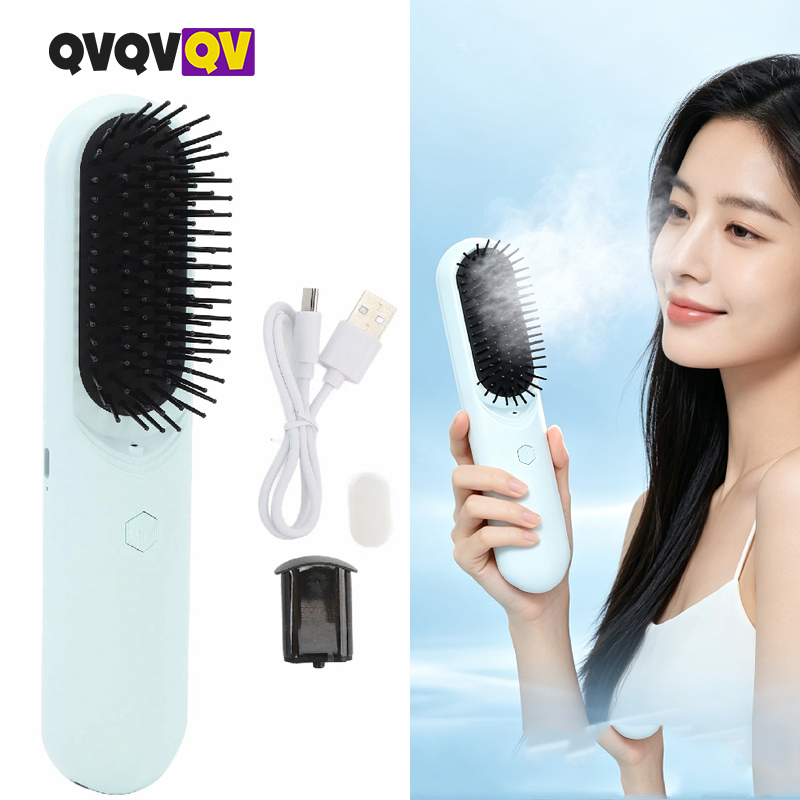 Hair Care Essential Oil Atomizing - Escova de Cabelo com Íons Negativos,