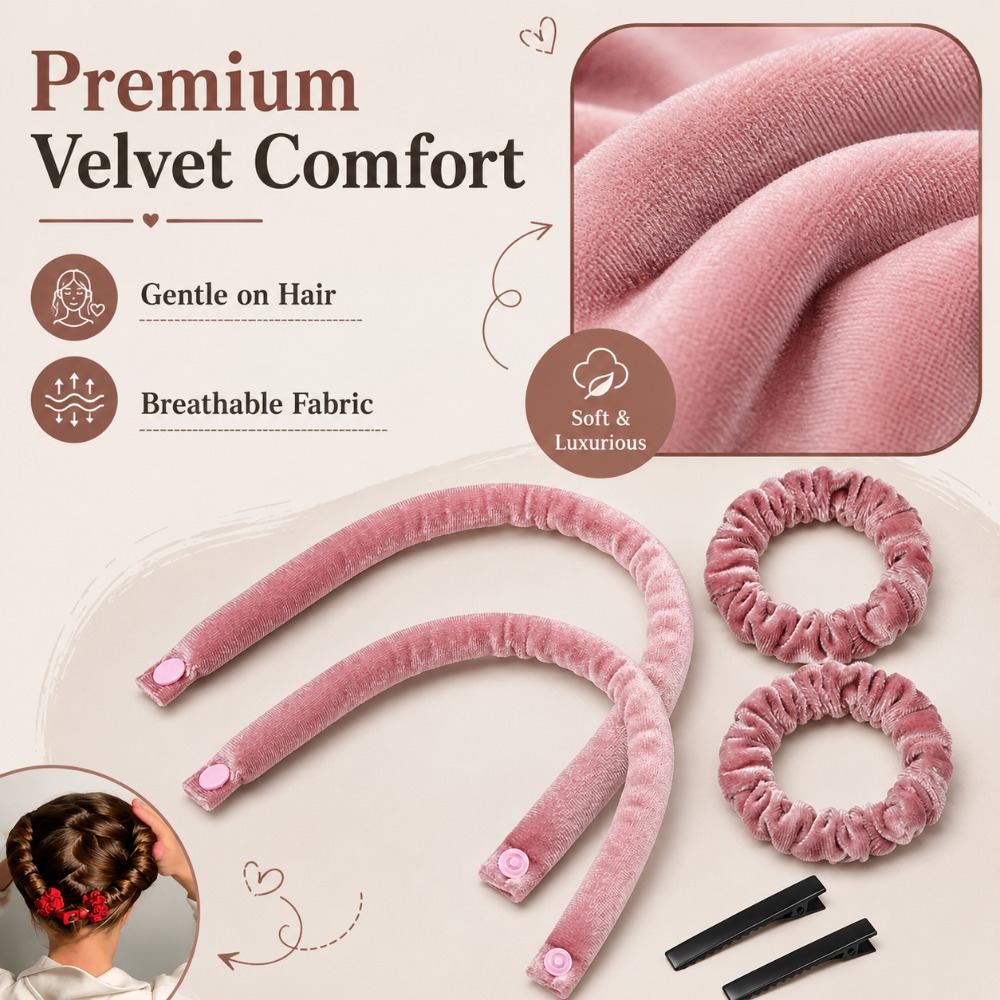 Hair Roller Set Flexi - Conjunto de 6 Varinhas de Cabelo