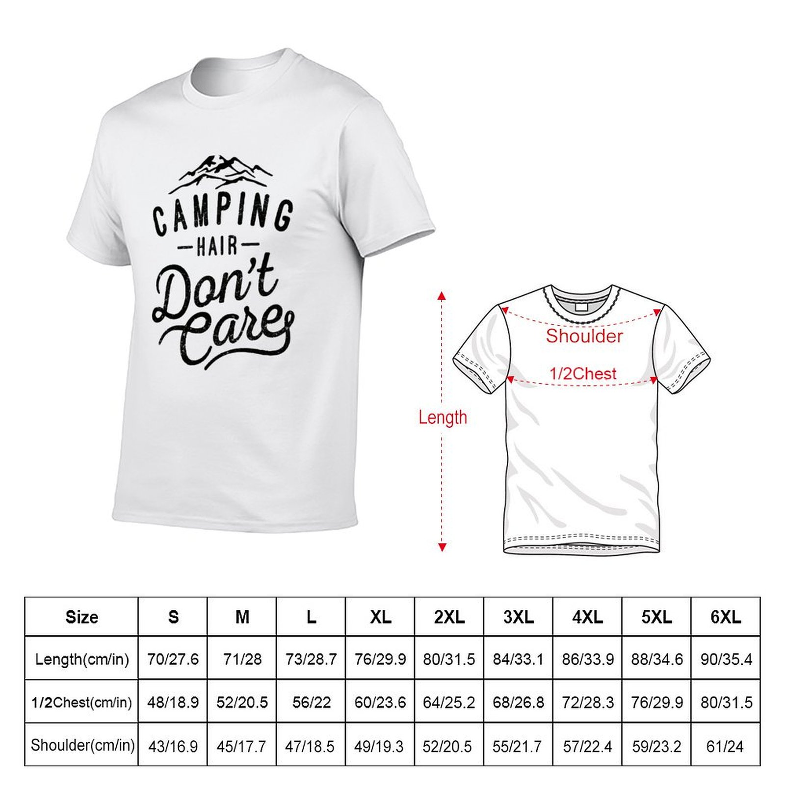 Camiseta Camping Hair Don't Ca - Hair Care Works avaliação e preço