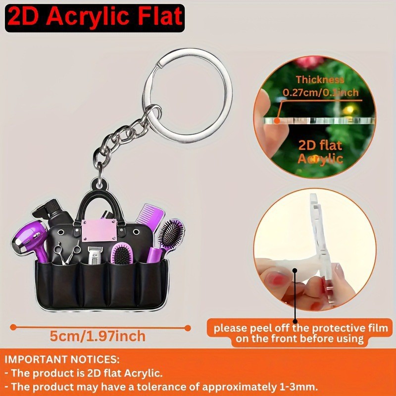 Chaveiro de cabeleireiro 2D pl - Hair Care Gift avaliação e preço