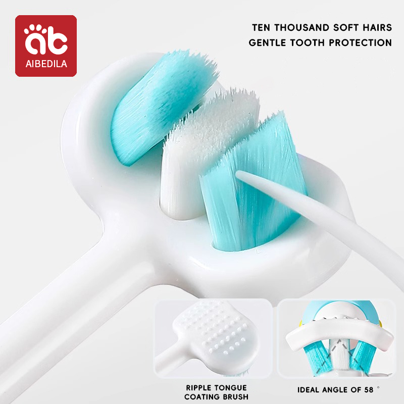 3D Stereo Três-Sided Toothbrus - Hair Care Baby avaliação e preço