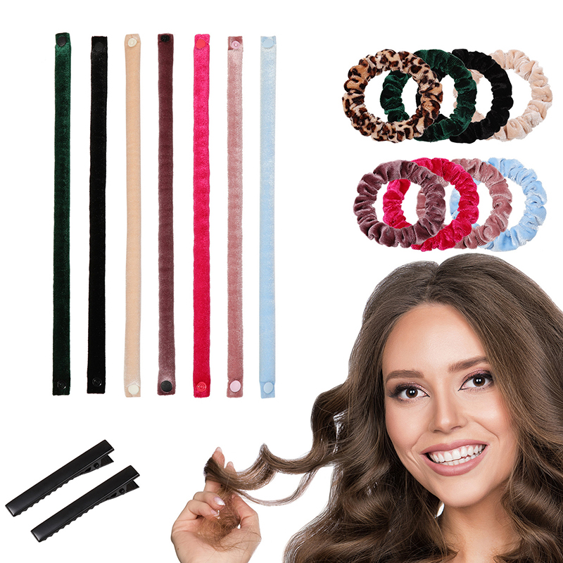 6 pçs/set 35cm longo tecido ma - Hair Roller Set Flexi avaliação e preço